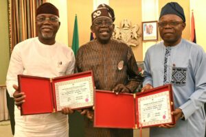 Ondo Governor-elect presents certificate of return to President Tinubu, seeks opposition support 