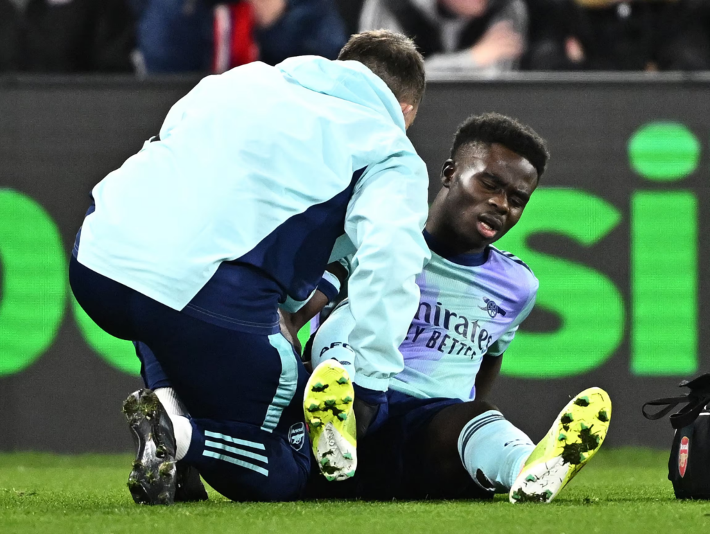 Arsenal Winger, Saka, Out for ‘Many Weeks’ Due to Hamstring Injury