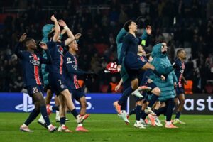 Paris Saint-Germain could play either Liverpool or Barcelona in the last 16 of the Champions League after beating French rivals Brest 7-0 to win their play-off round tie 10-0 on aggregate.