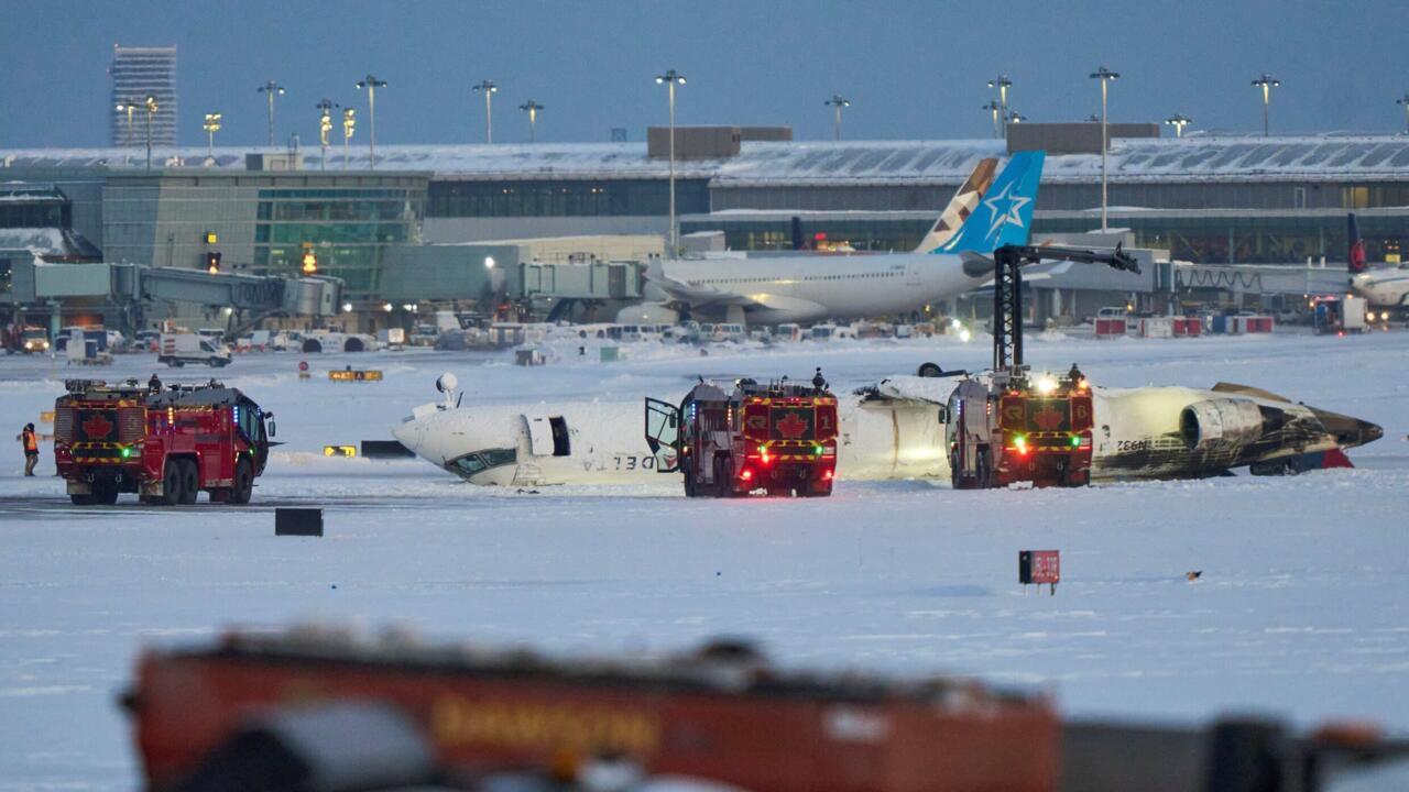 Three persons critically injured After plane flips at Toronto Airport