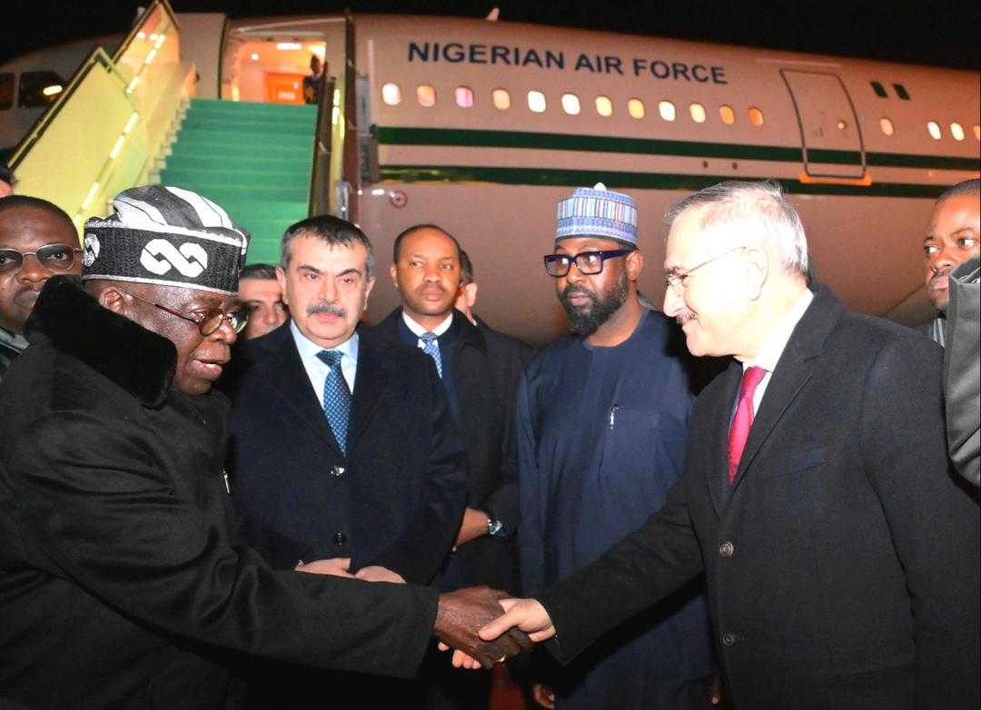 President Tinubu Arrives in Türkiye to Strengthen Economic and Strategic Cooperation